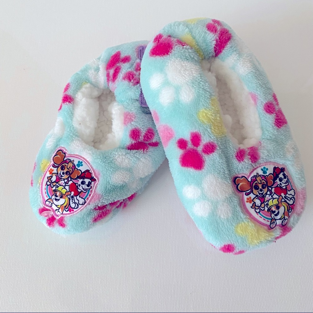 Girls Boys Kids 3 - 4 Toddler Slippers Shoes Paw Patrol Nickelodeon Lt Blue NWT